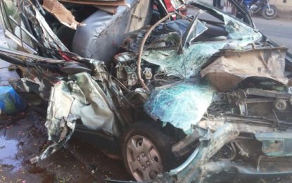 Another accident in Thuckalay killed one in Car – Mini Bus Collision